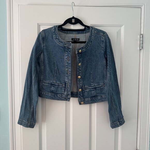 J. Crew Louisa Lady Jacket in Denim, Size 4 - Picture 2 of 4